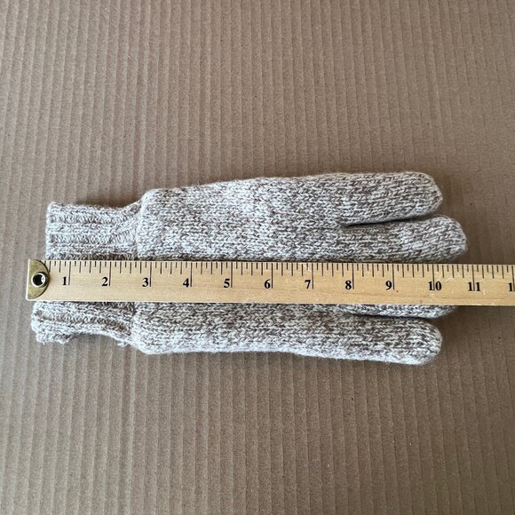 Men's L.L. Bean Gloves, Prima Loft, Wool Knit XL, Brown Leather Palms, Like New! - Picture 8 of 11